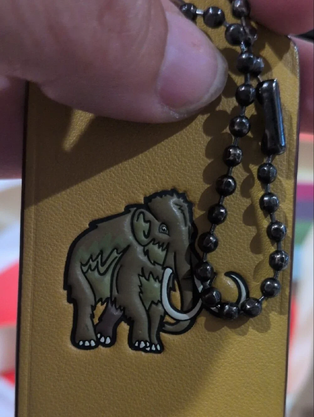 Coach Glovetanned Leather Woolly Mammoth Hang Tag ULTRA RARE HTF